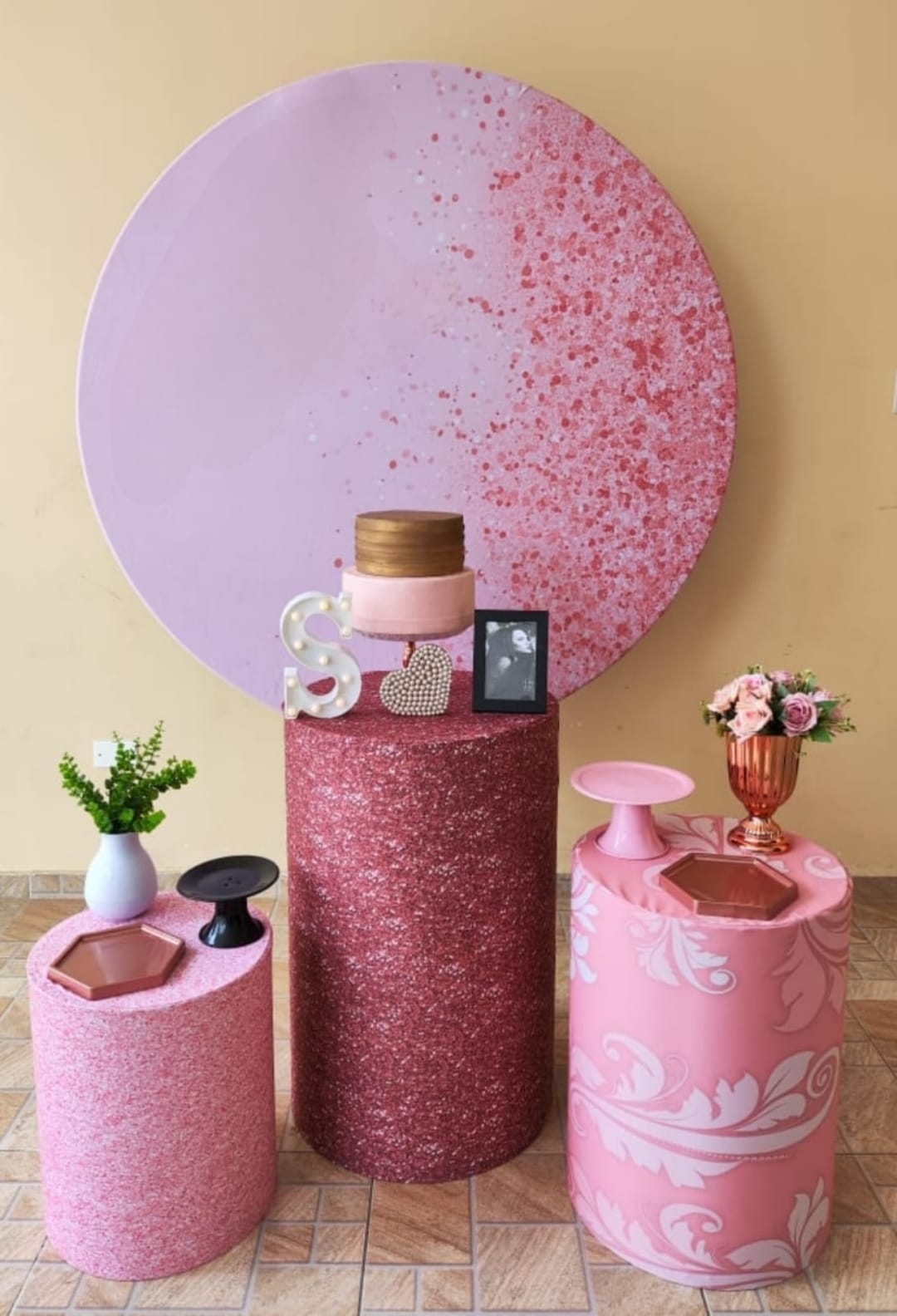 Rosa com glitter Rose Kit Bronze II