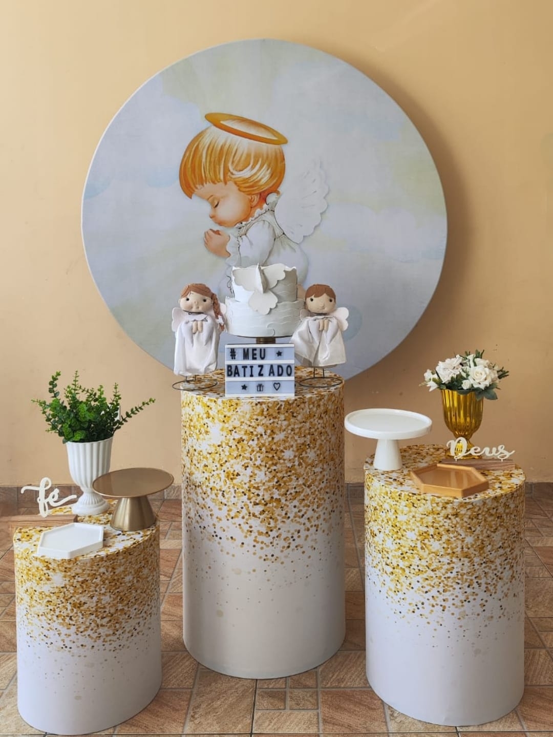 Batizado Anjo Unissex  Kit Prata