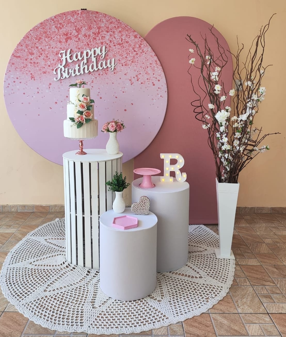 Rosa com glitter Rose Kit Platino