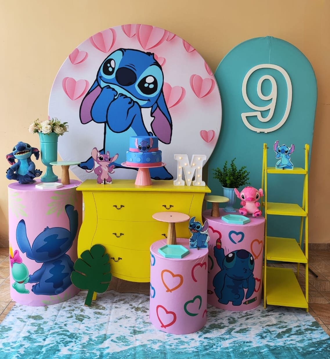 Stitch corações Kit Diamante