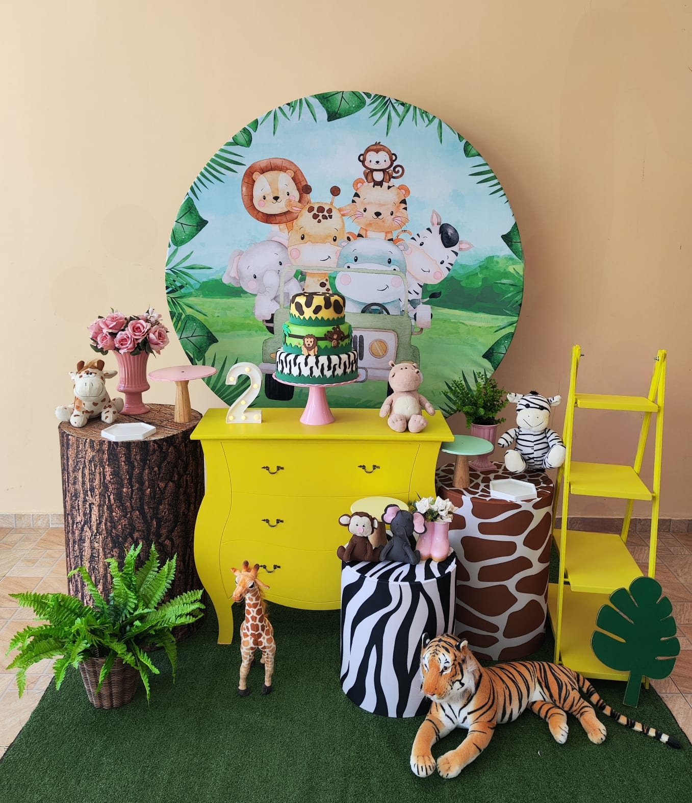 Safari Capa Verde Menina Kit Ouro