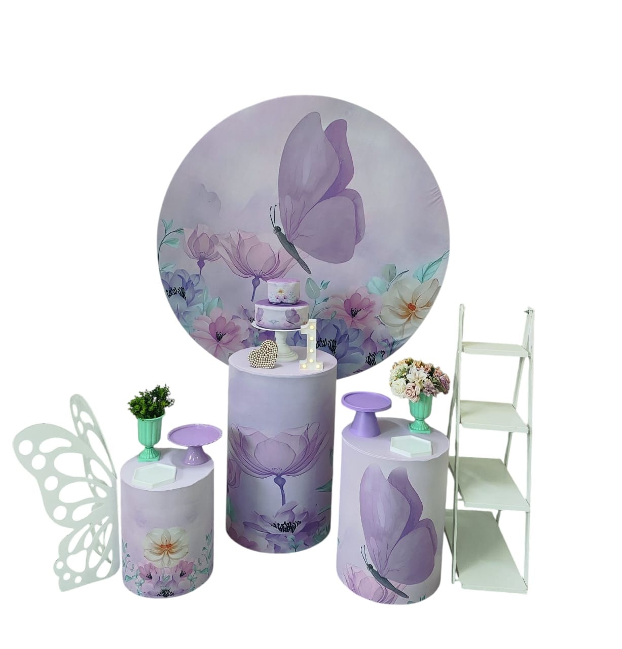 Borboleta Lilás Kit Prata II