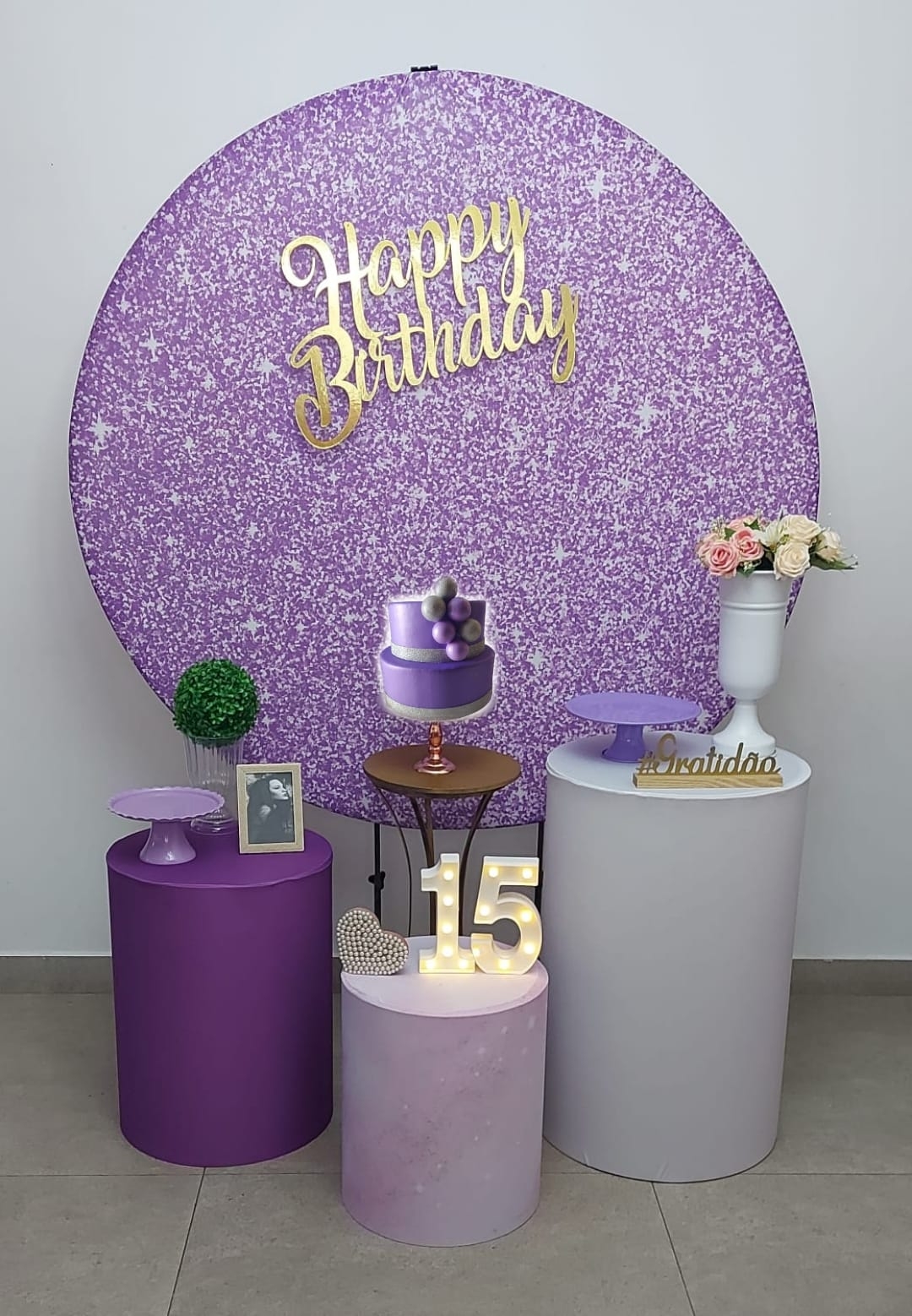 Glitter lilas Kit Prata