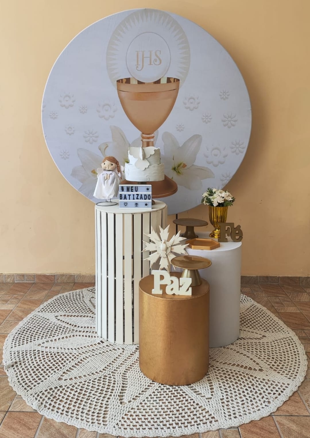 Eucaristia Menina Kit Ouro