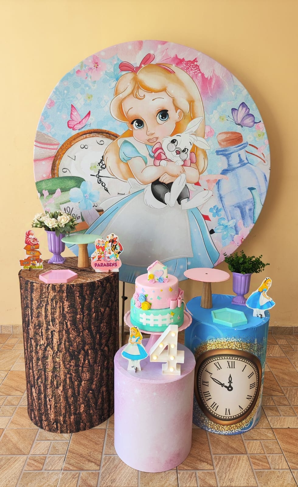 Alice no Pais das Maravilhas Kit Prata