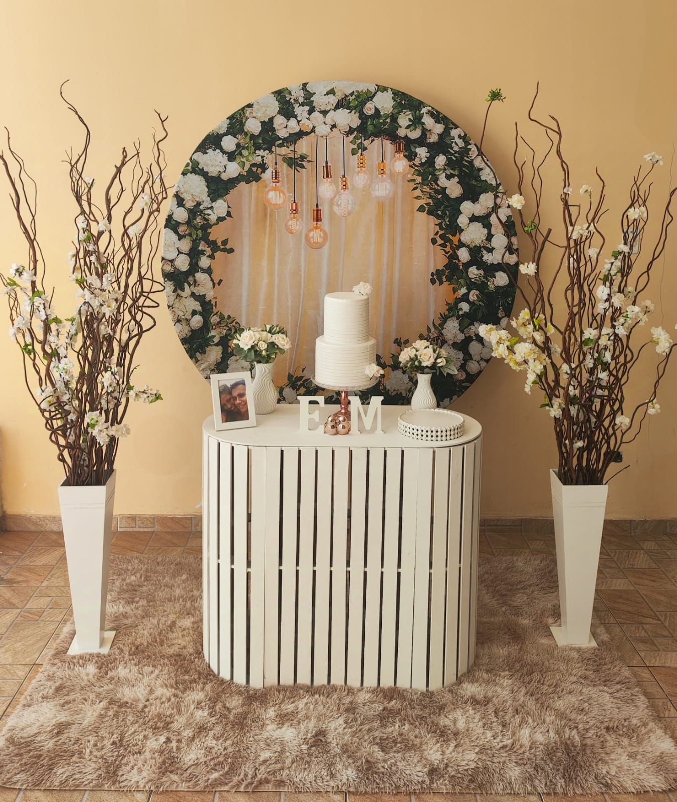 Casamento e Noivado Floral Verde e Branco Kit