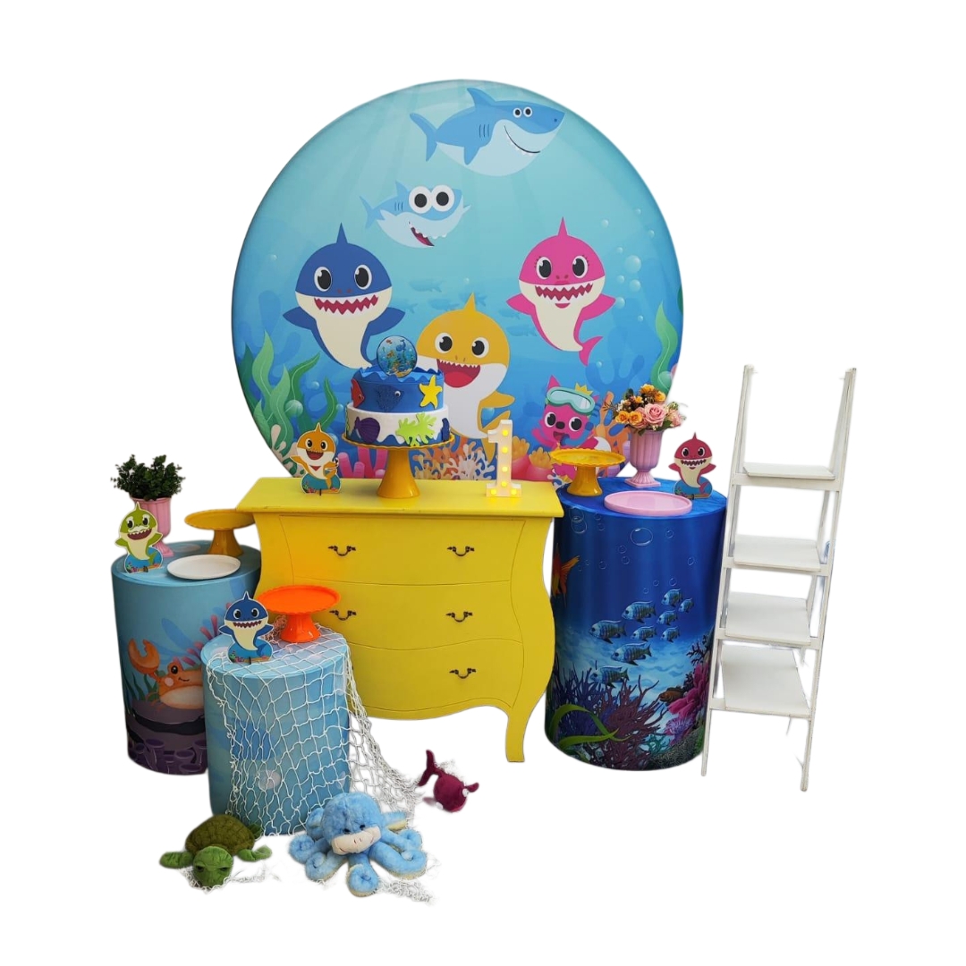 Baby Shark Menina Kit Ouro  