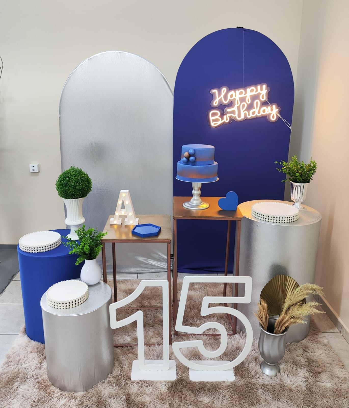 Azul Escuro com Prata Kit  Kit Platino