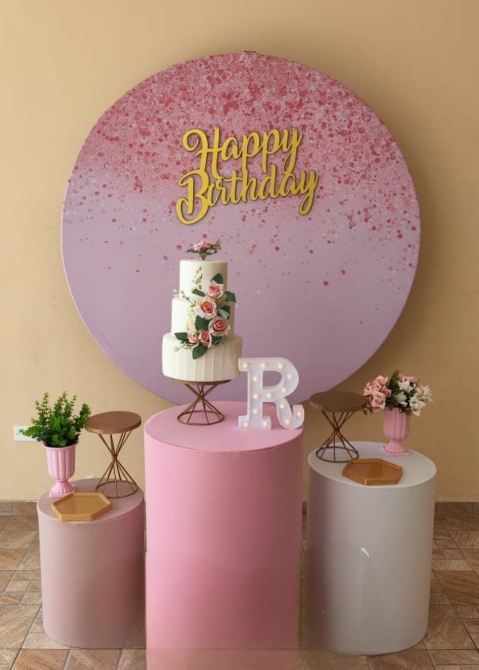 Rosa com glitter Rose Kit Bronze