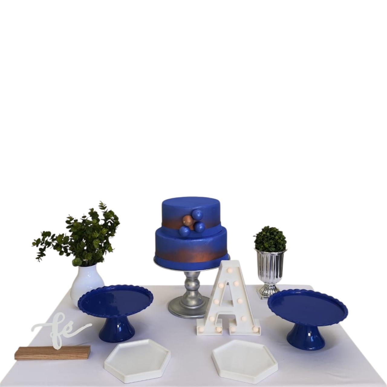 Azul com Glitter Masculino Kit Cantinho