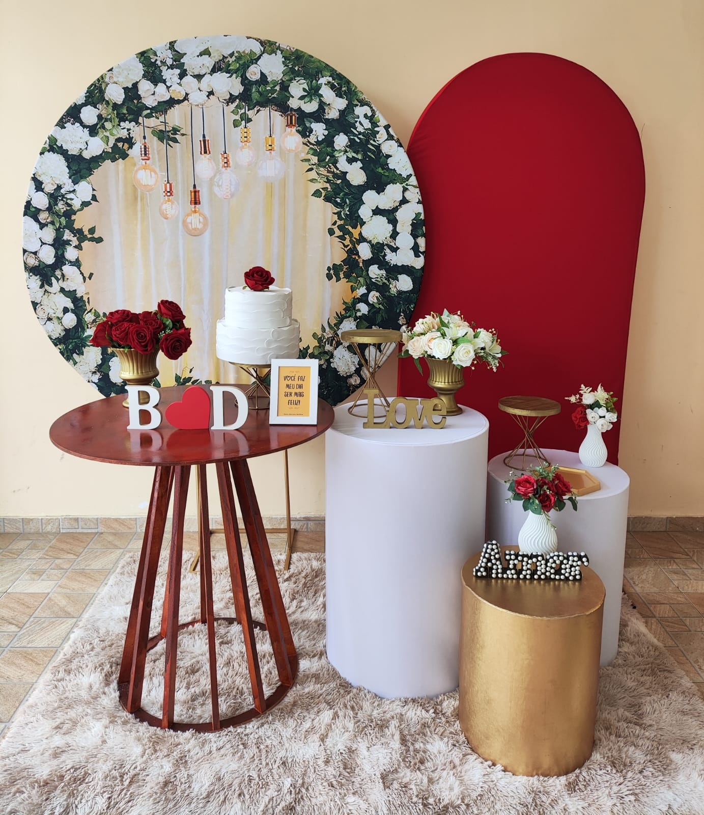 Casamento e Noivado Floral Verde e Branco Kit