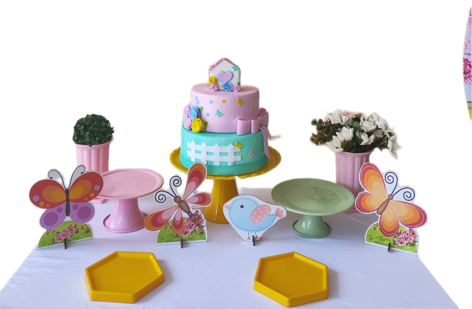 Jardim chá de bebê Kit Cantinho