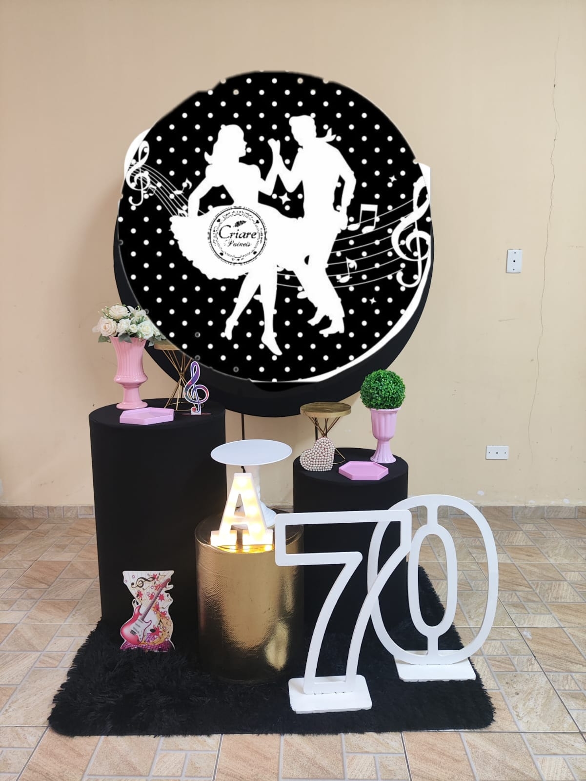  Anos 60 Feminino kit Prata 