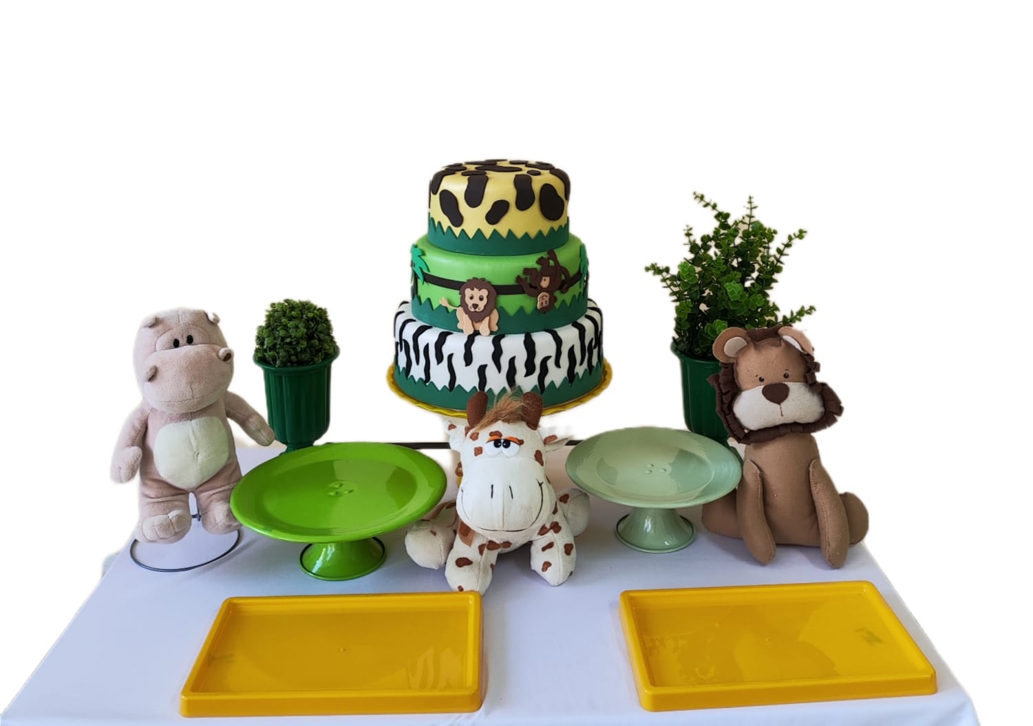 Chá de bebê Menino Safari Capa Verde Kit Cant