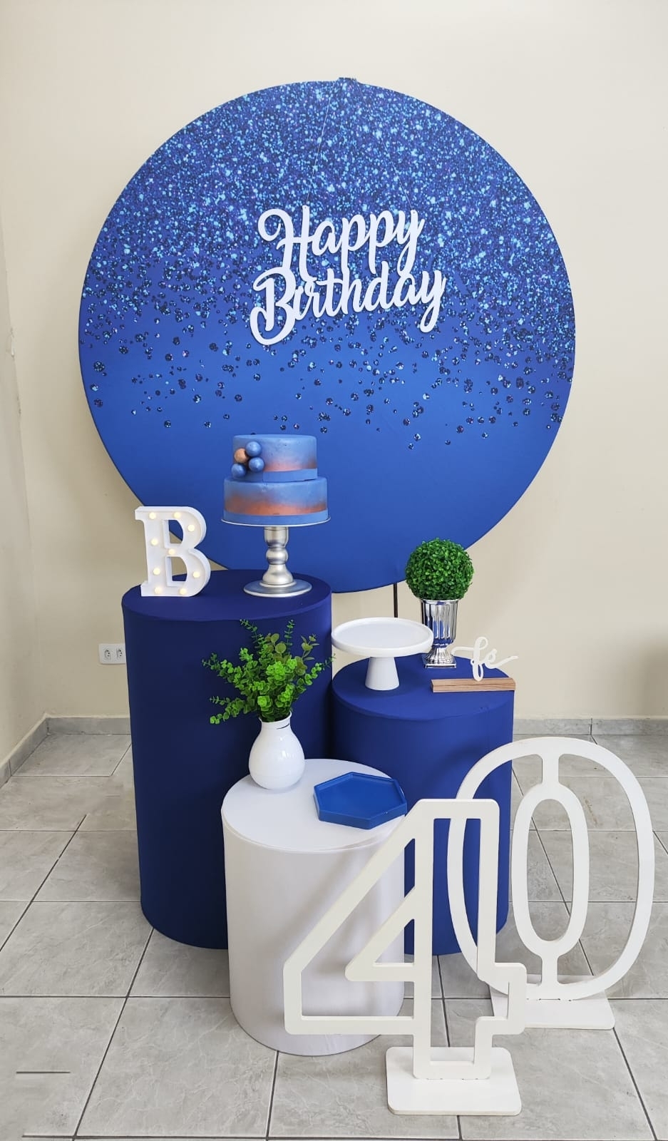 Azul com Glitter Masculino Kit Bronze II