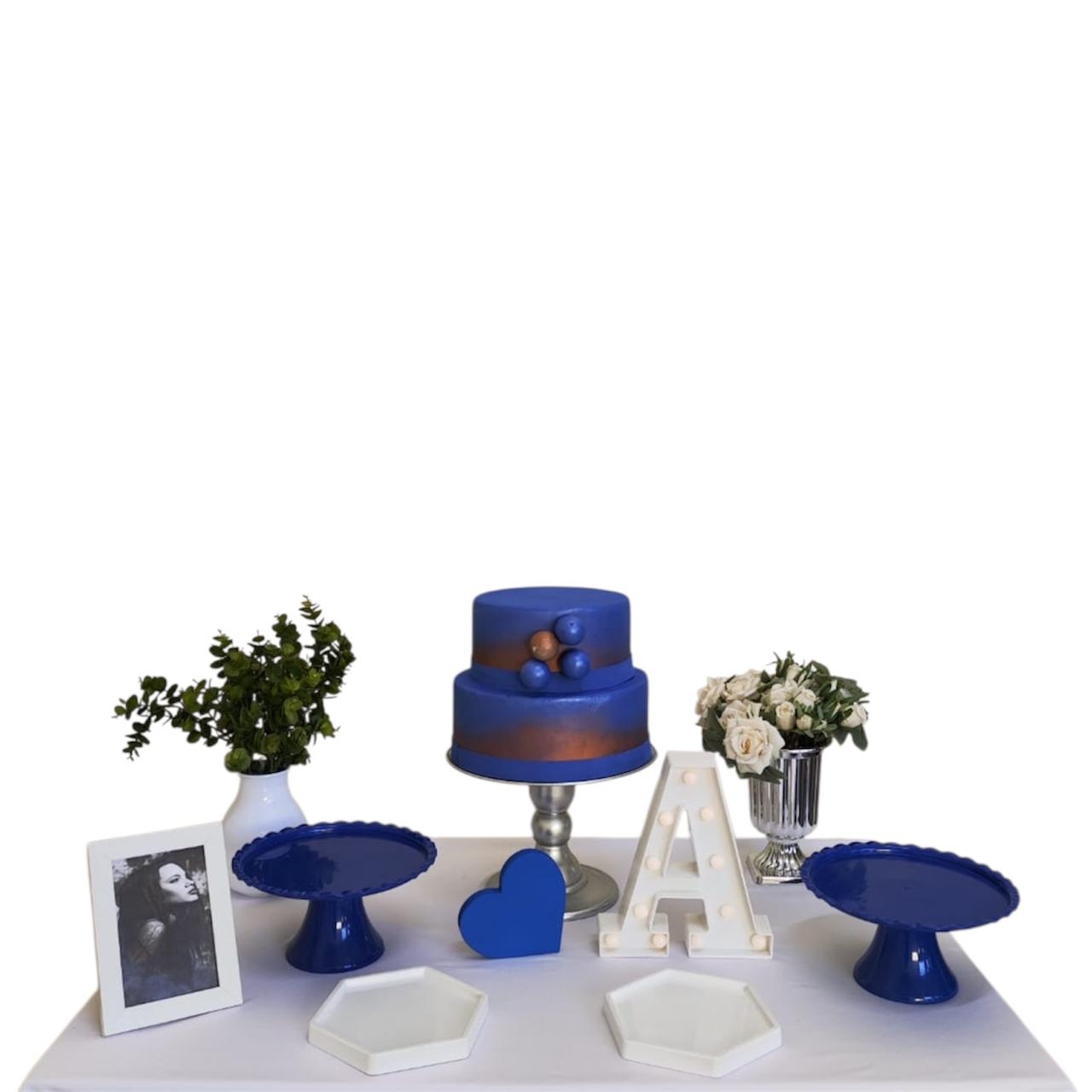 Azul com Glitter Feminino Kit Cantinho