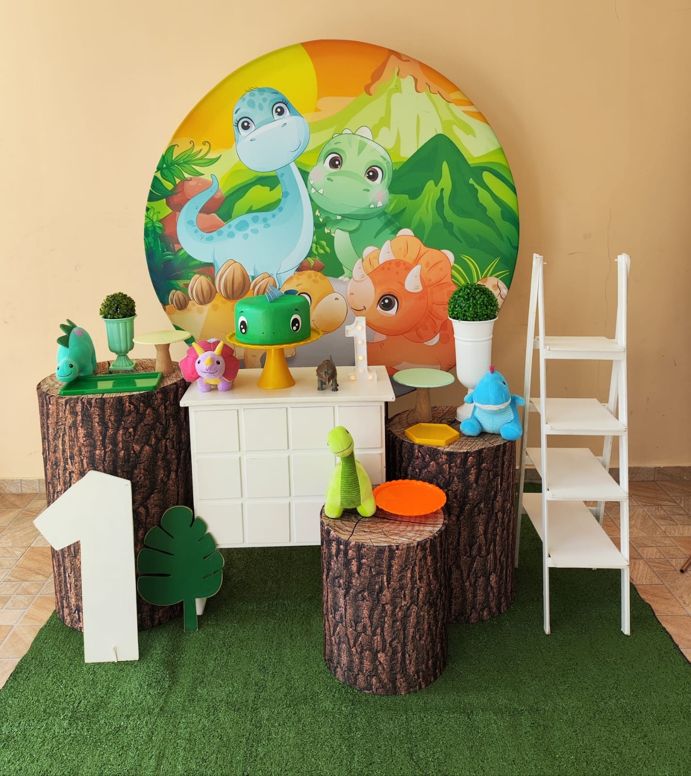 Dinossauro Baby Menino Kit Ouro 