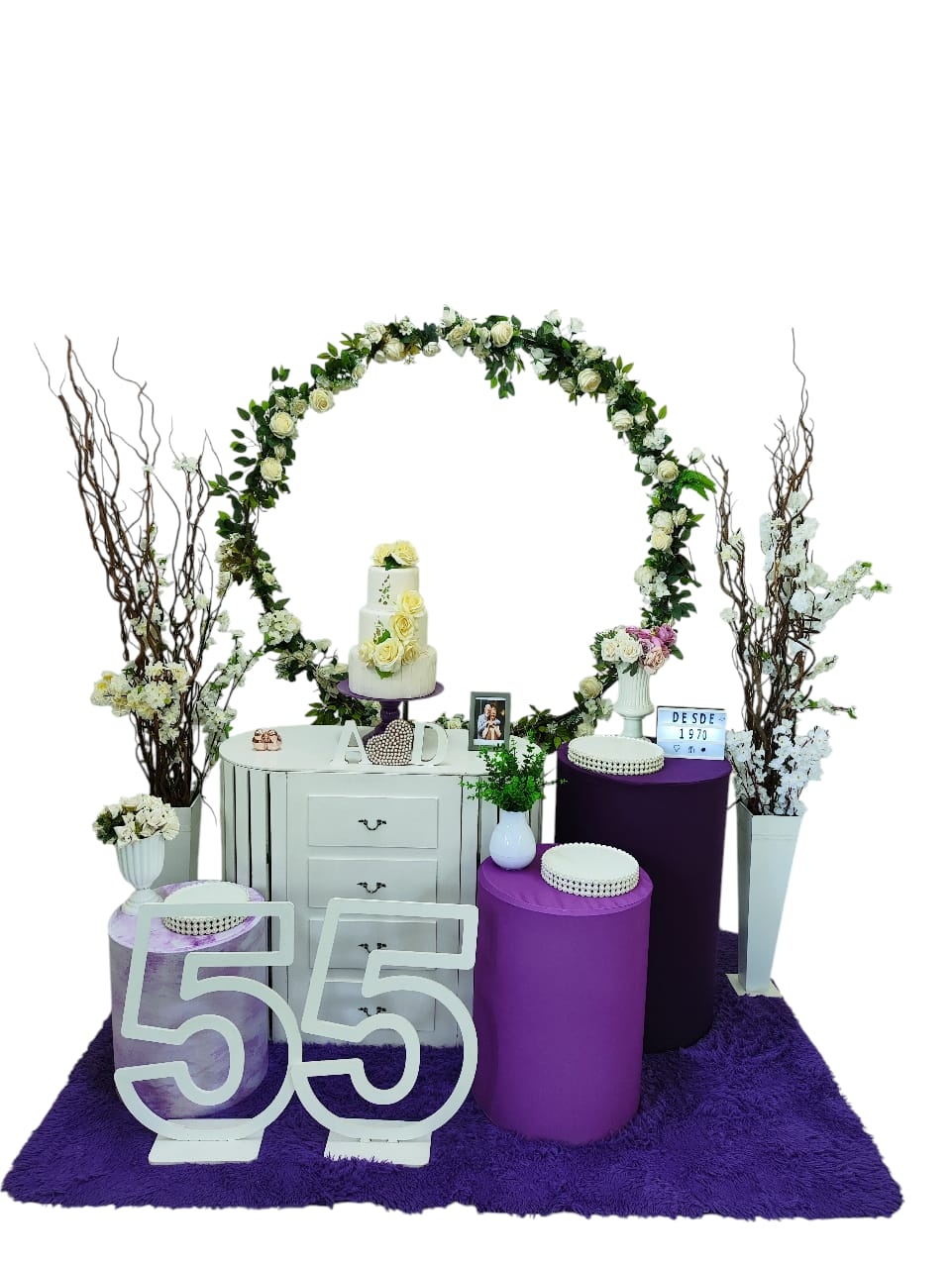  Casamento Bodas de Ametista Roxo Arco com fl