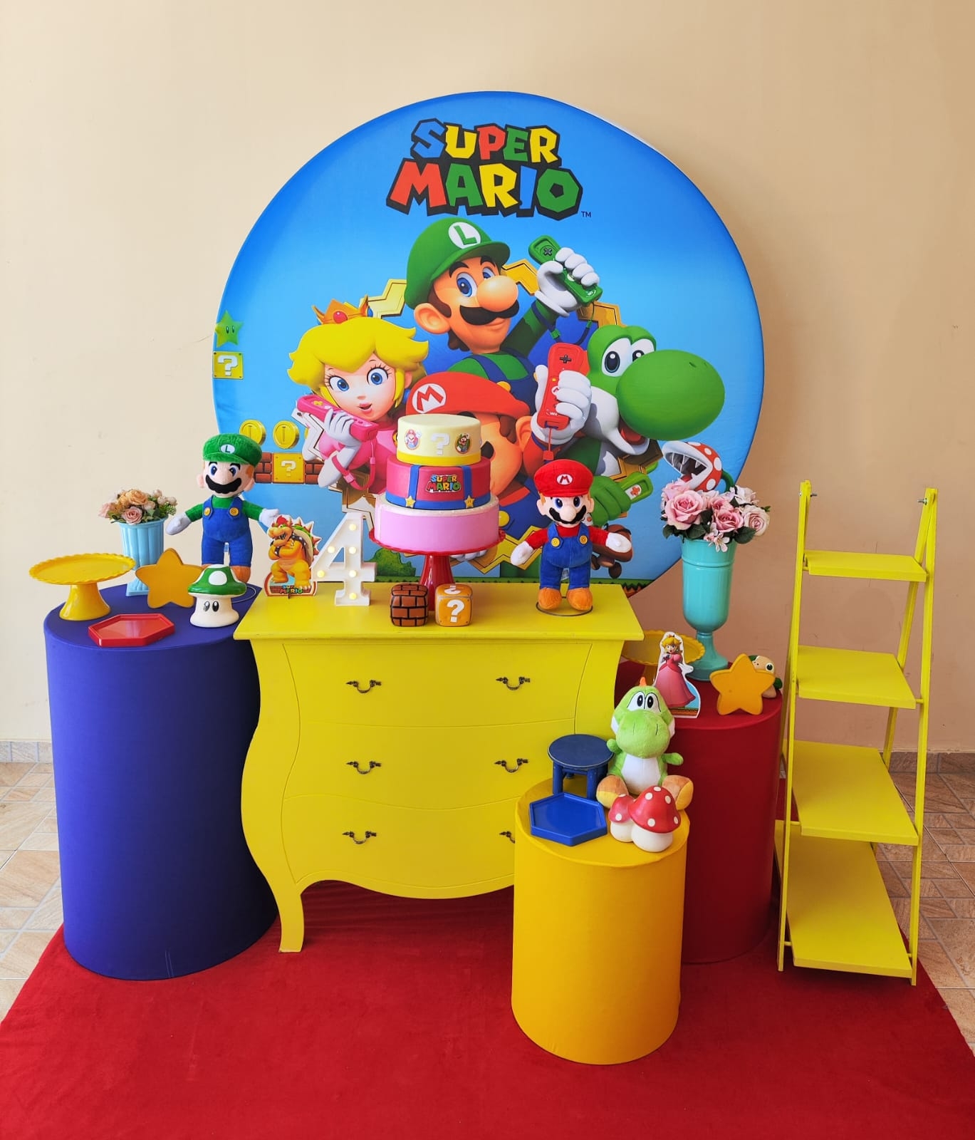 Mario Bros Menina Kit Ouro