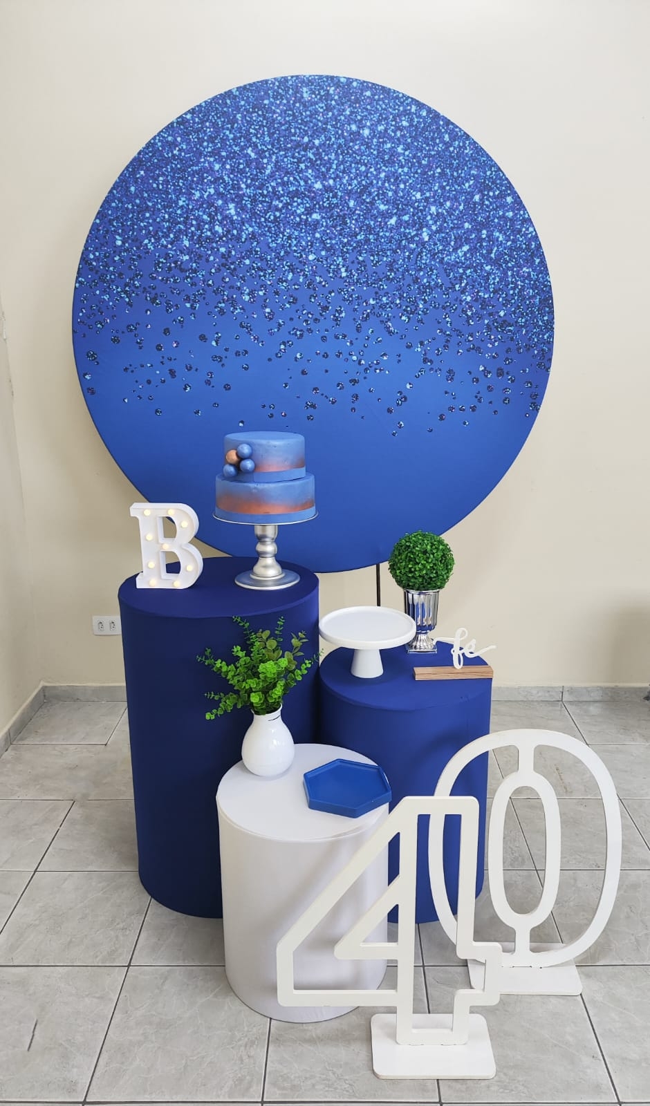 Azul com Glitter Masculino Kit Bronze II