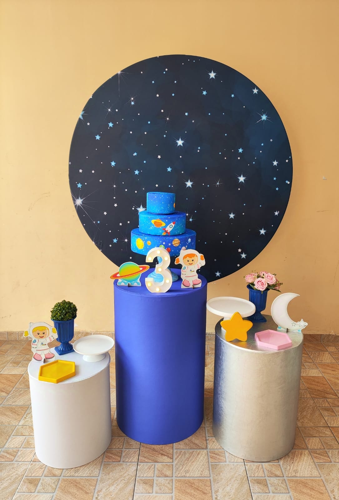  Galáxia / Astronauta Menina Kit Prata