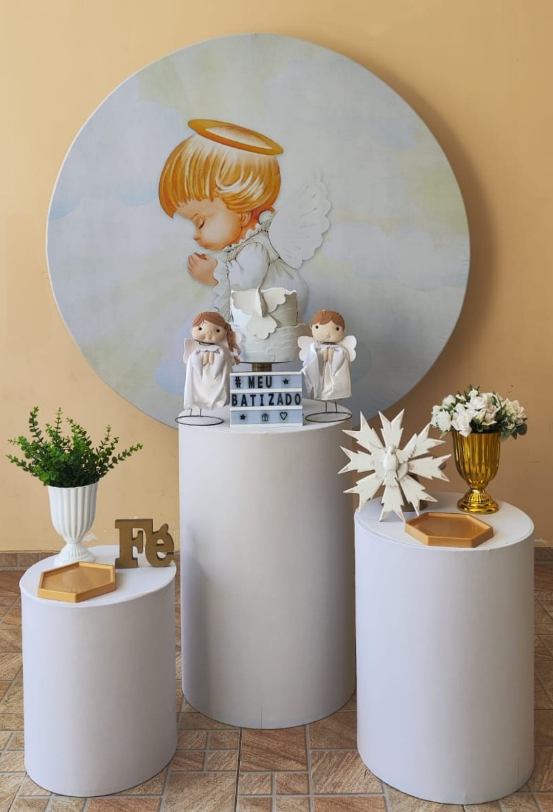 Batizado Anjo Unissex Kit Bronze