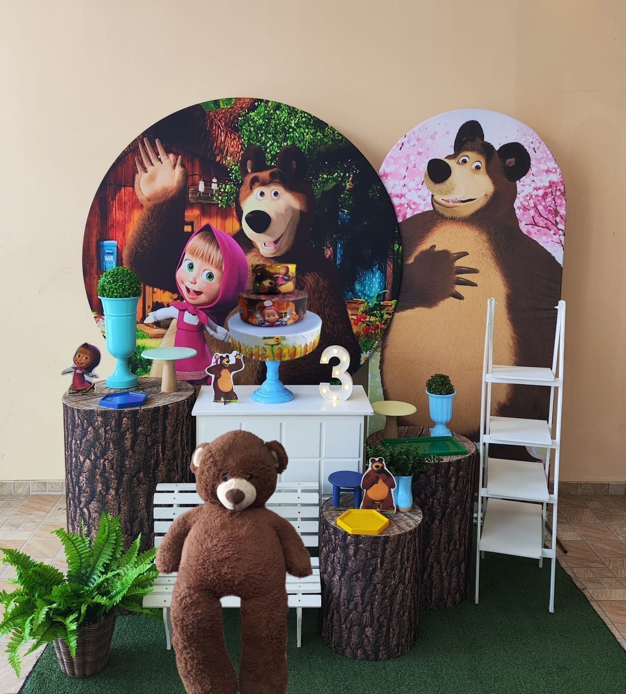 Masha e Urso Menino kit Diamante 