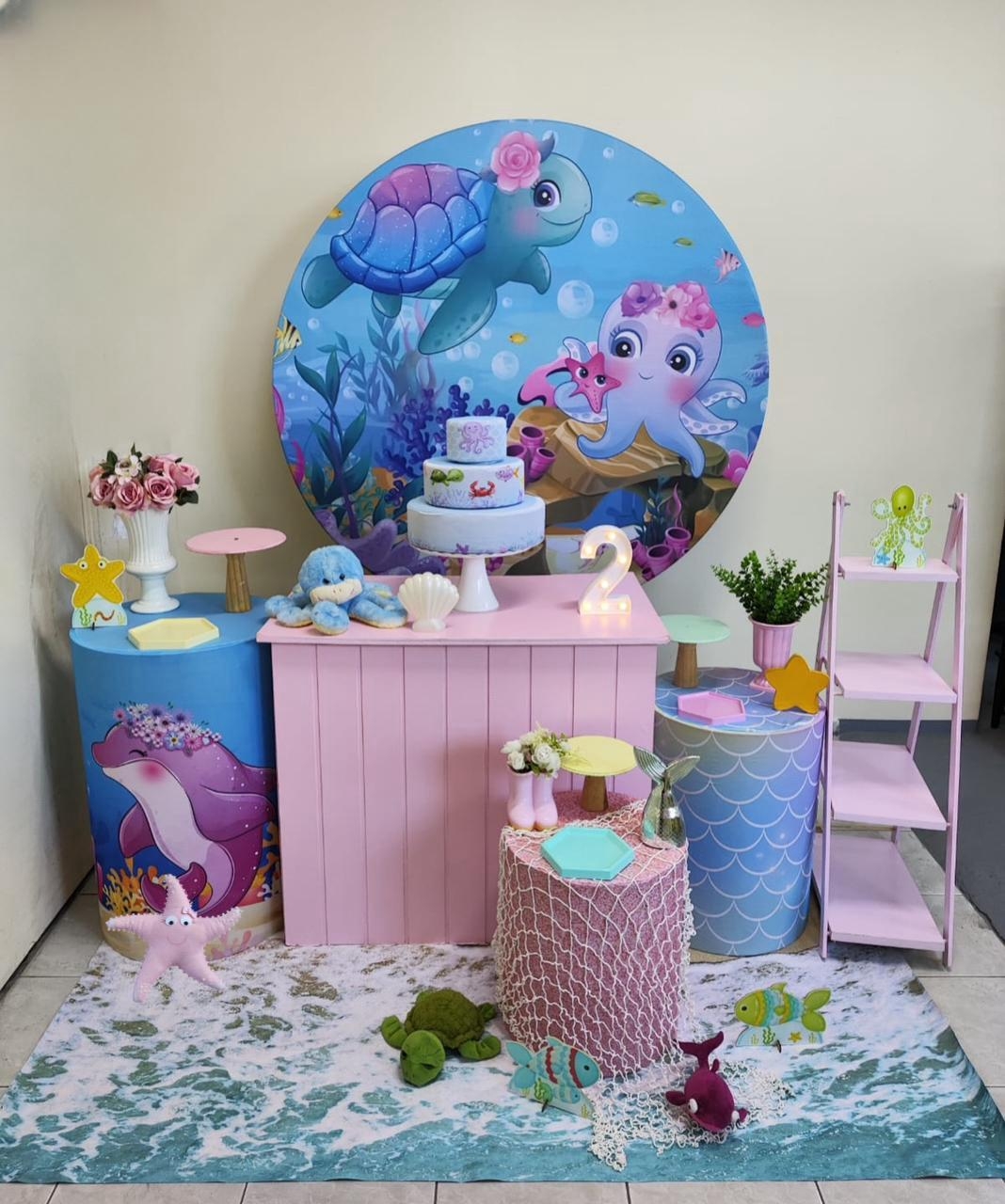 Fundo do Mar Menina Modelo 2 Kit Ouro III