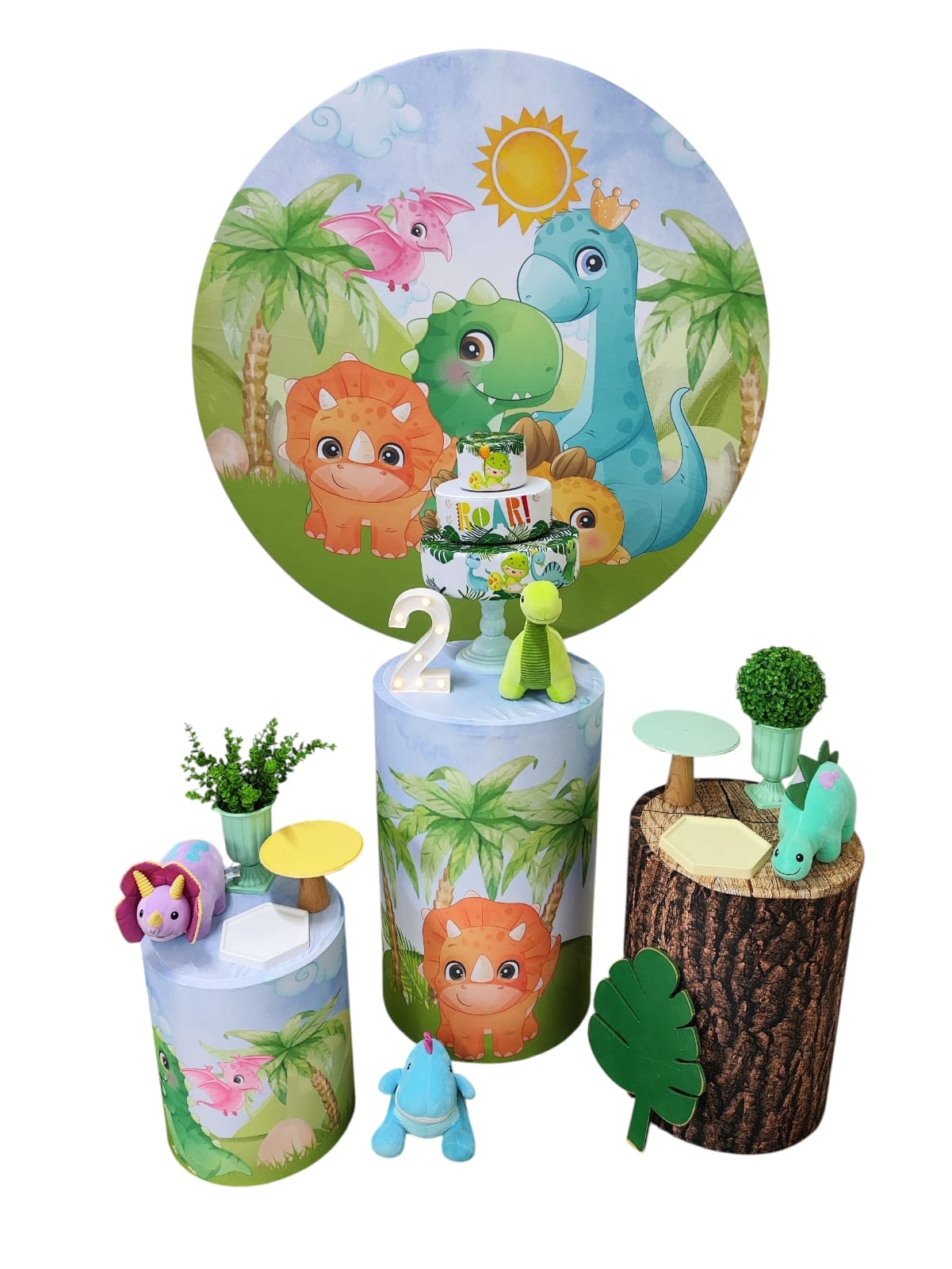 Dinossauro Baby 2 Menino Kit Prata