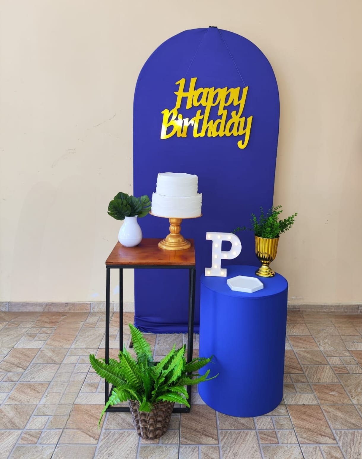 Azul Escuro com Dourado  Kit Ouro