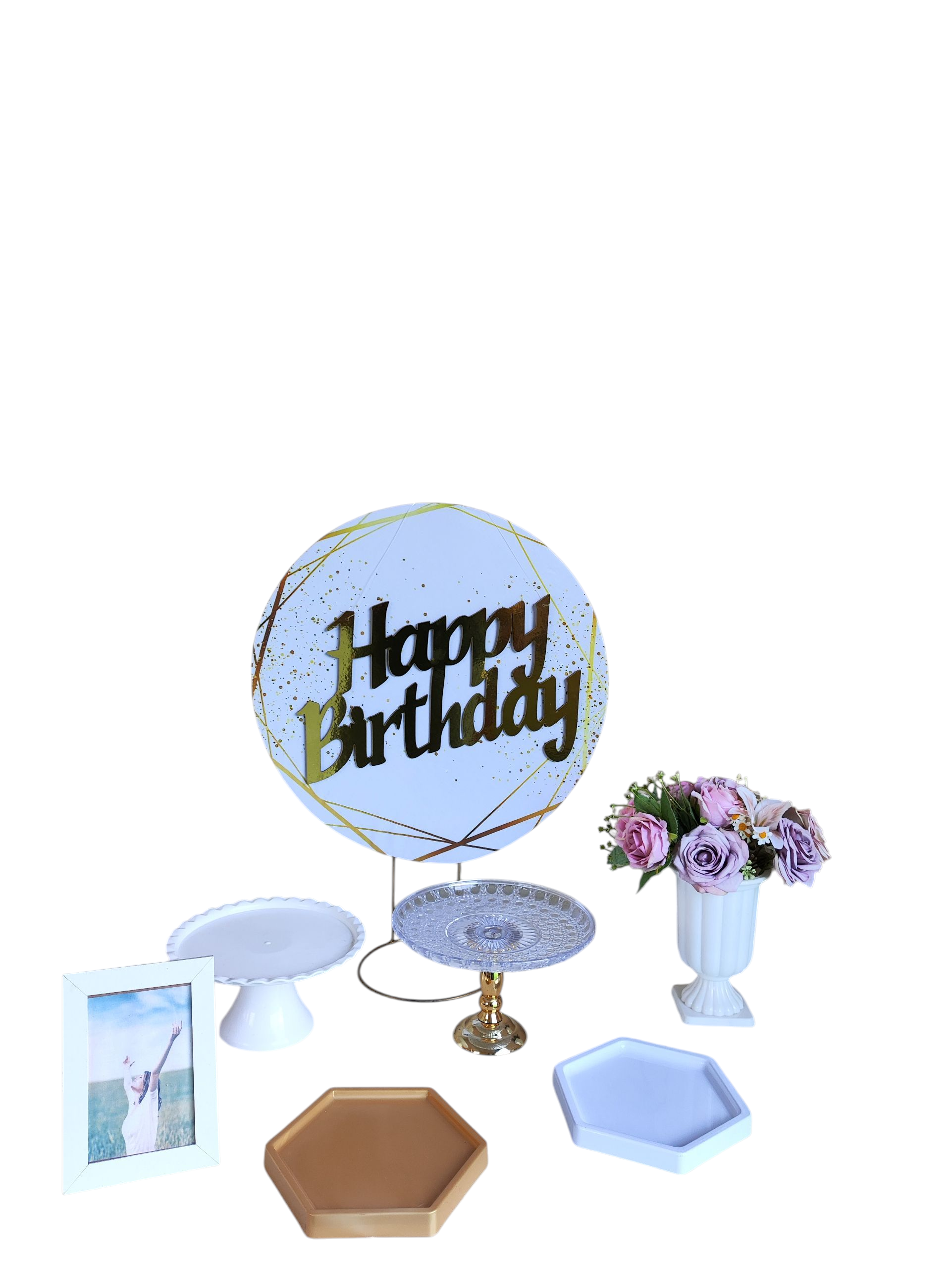 Branco com Dourado Mini kit