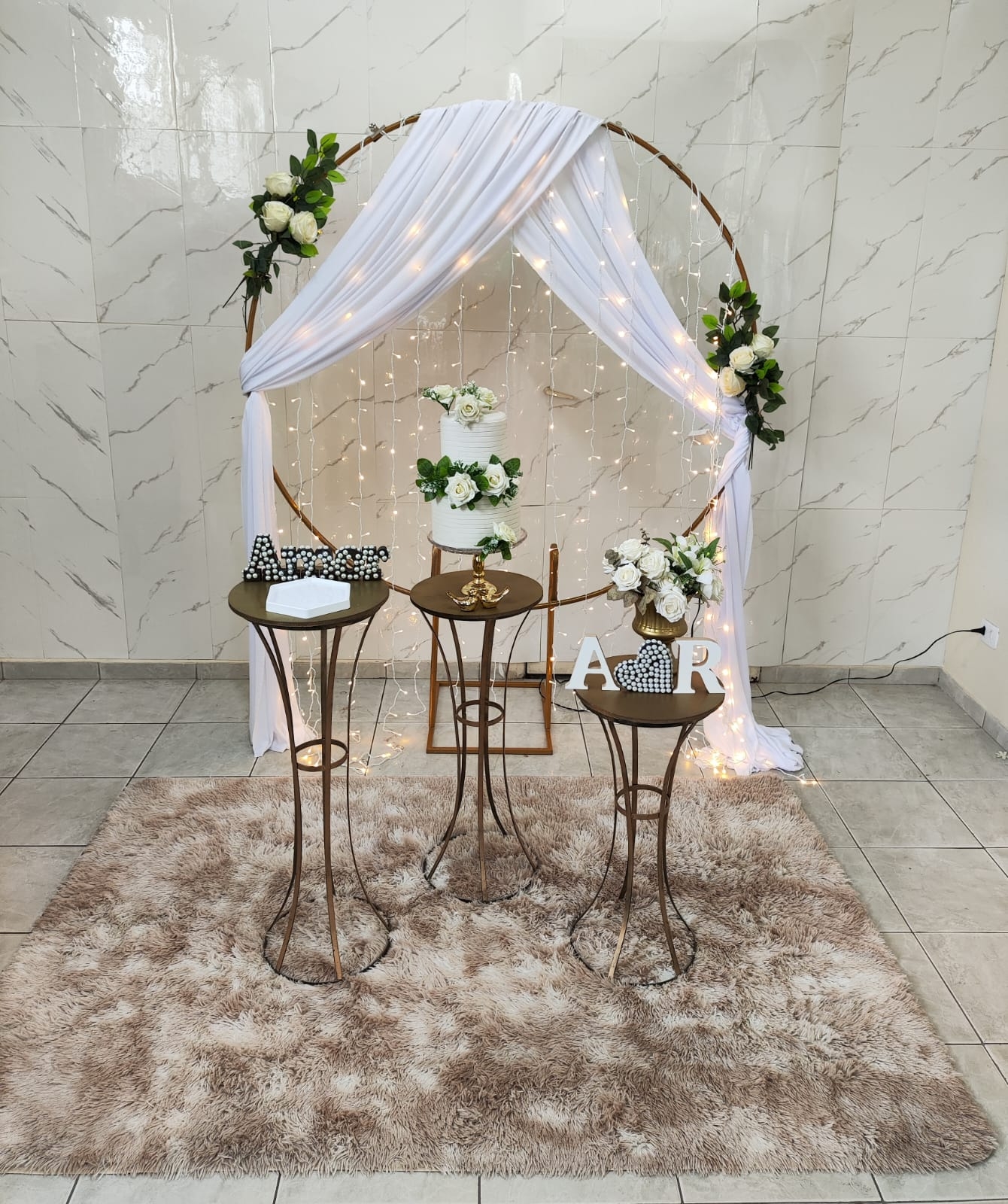  Casamento e Noivado Cortina de Led no Arco r