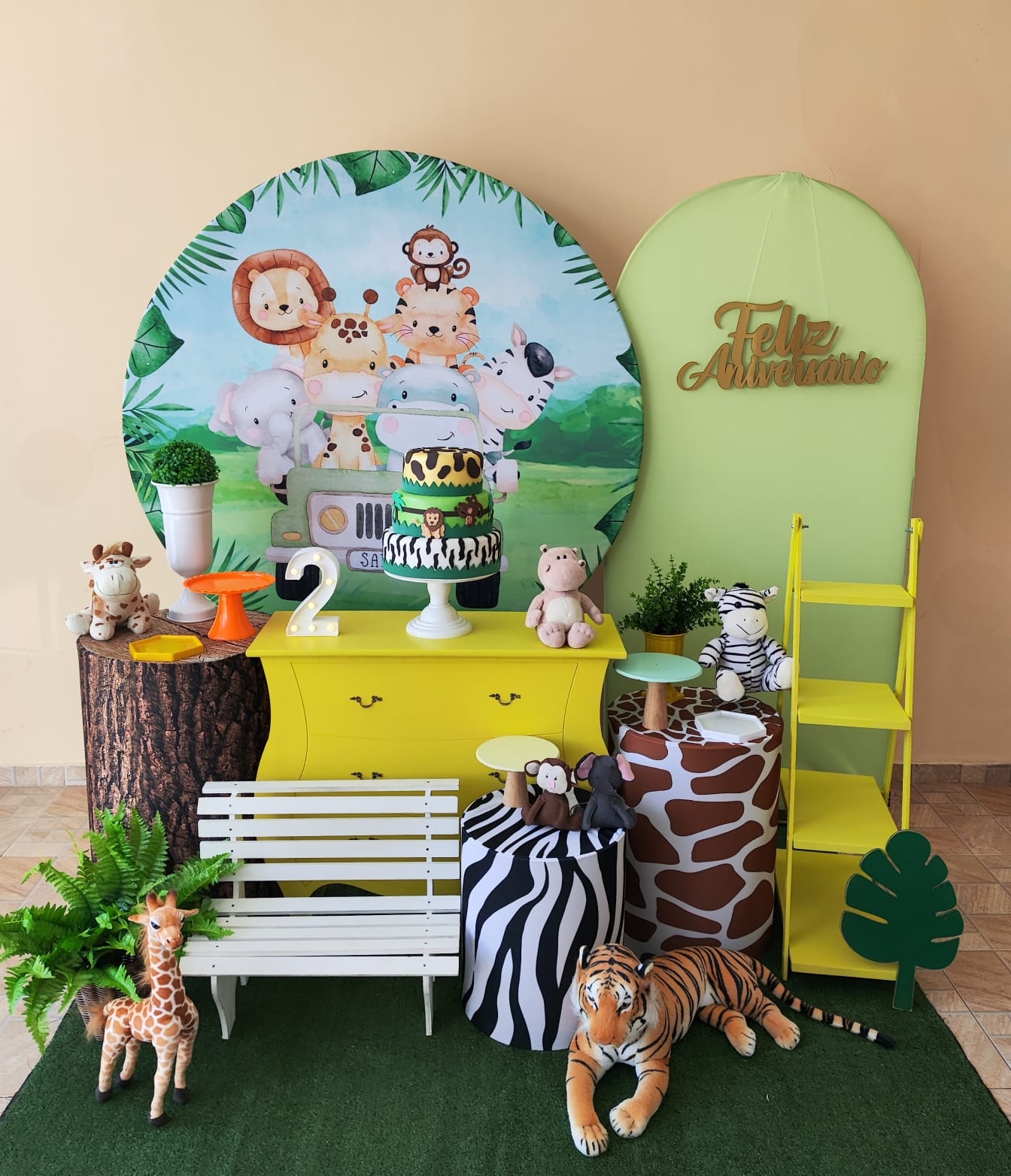 Safari Capa Verde Menino Kit Diamante 