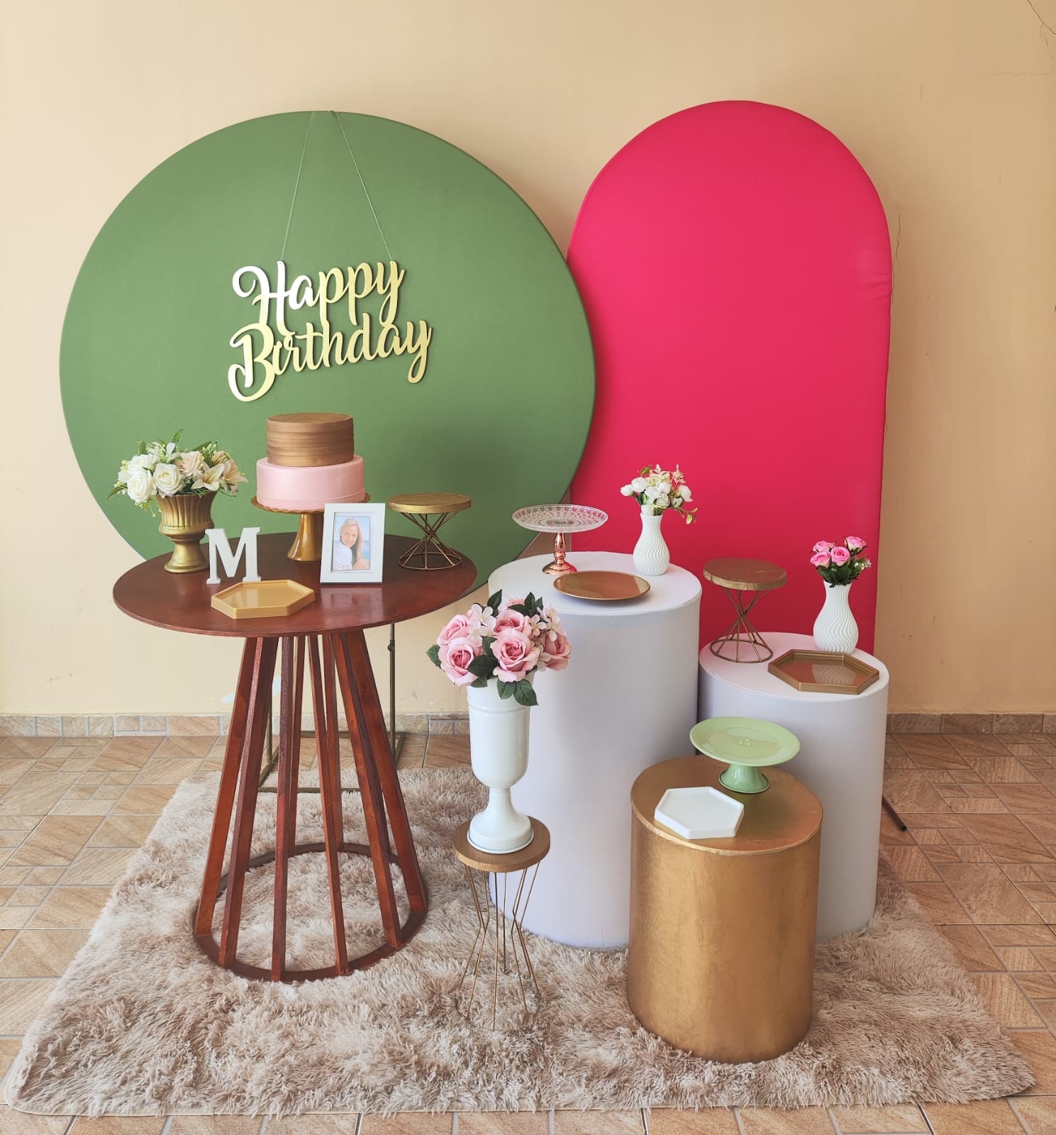 Adulto Feminino Verde e Pink Kit Diamante