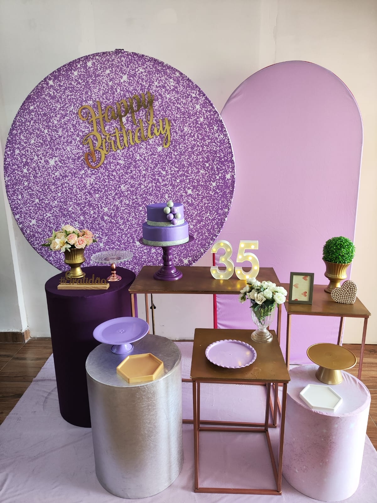 Glitter lilas Kit Platino