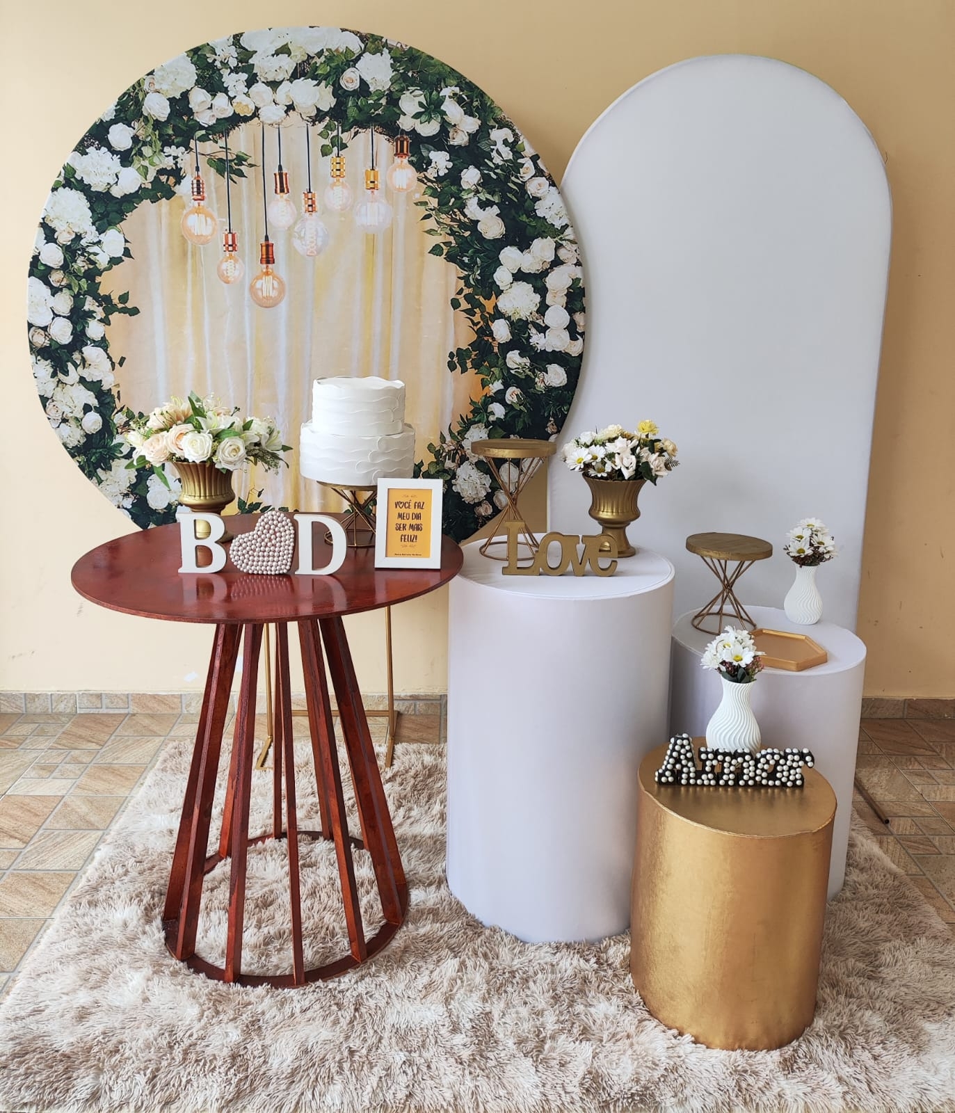 Casamento e Noivado Floral Verde e Branco Kit