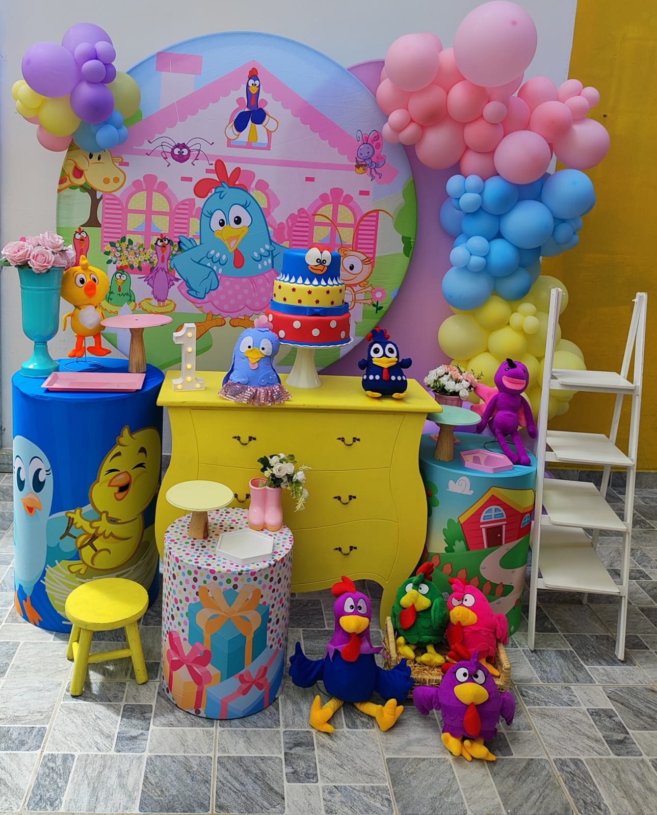 Galinha Pintadinha Menina Kit Diamante