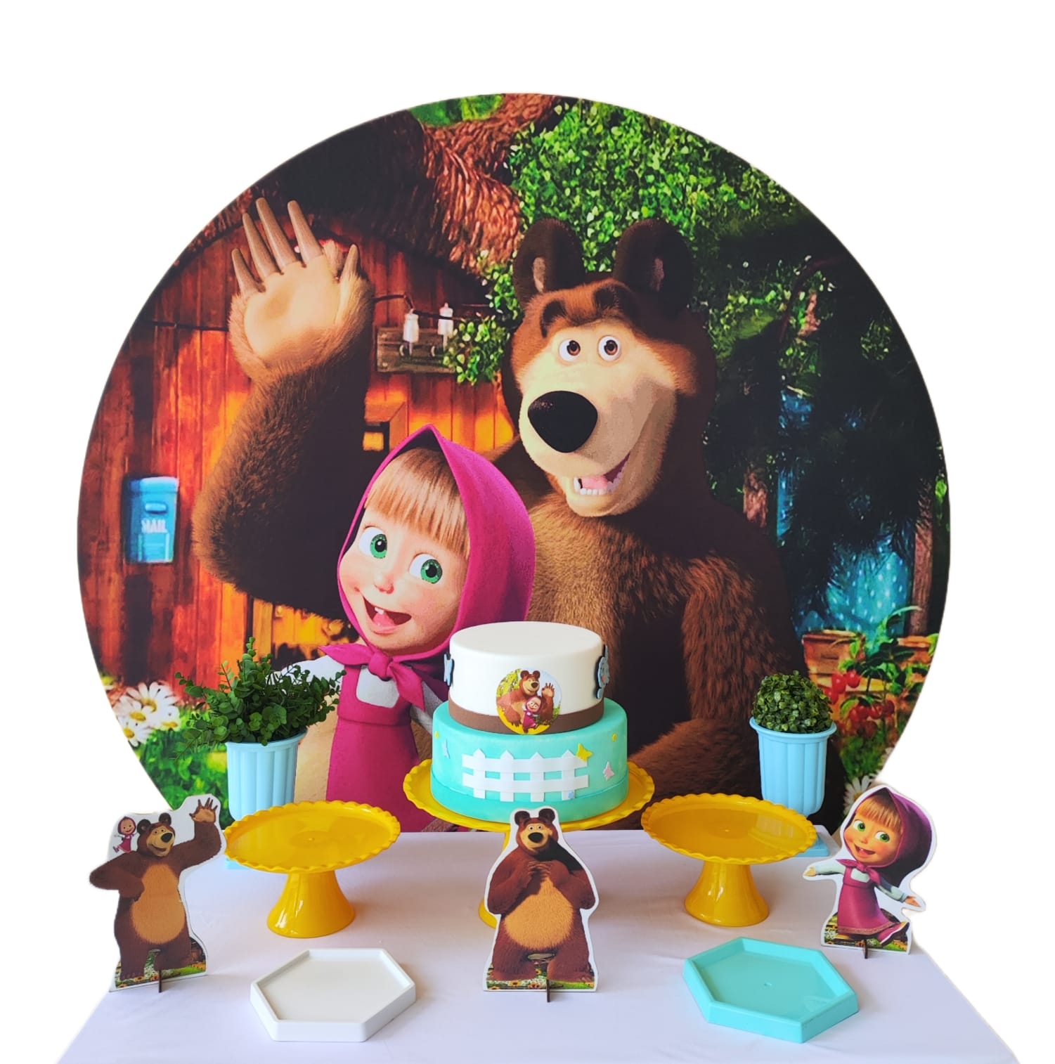 Masha e Urso Menino kit bronze 