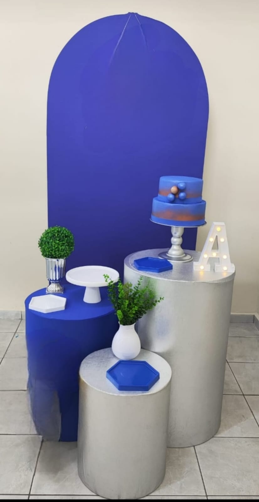 Azul Escuro com Prata Kit Bronze II