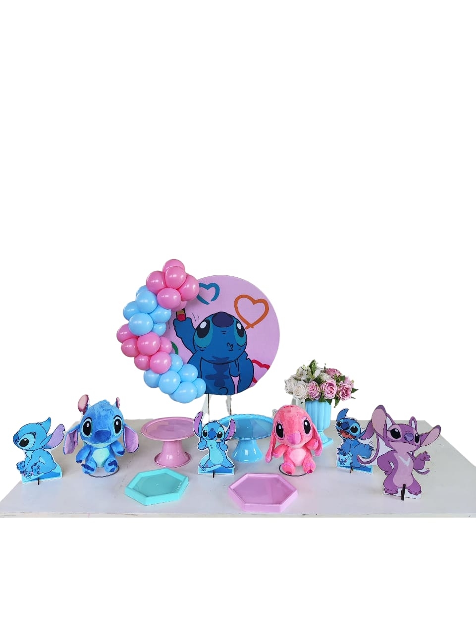 Angel, Lilo e Stitch Corações Mini Kit com be