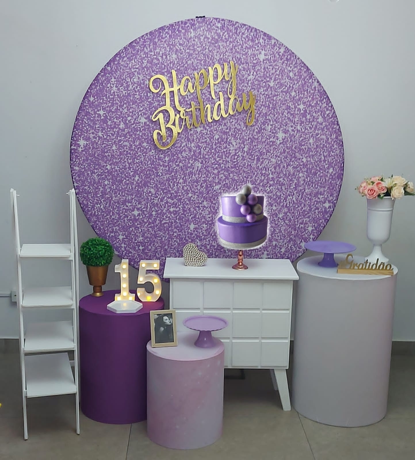 Glitter lilas Kit Ouro