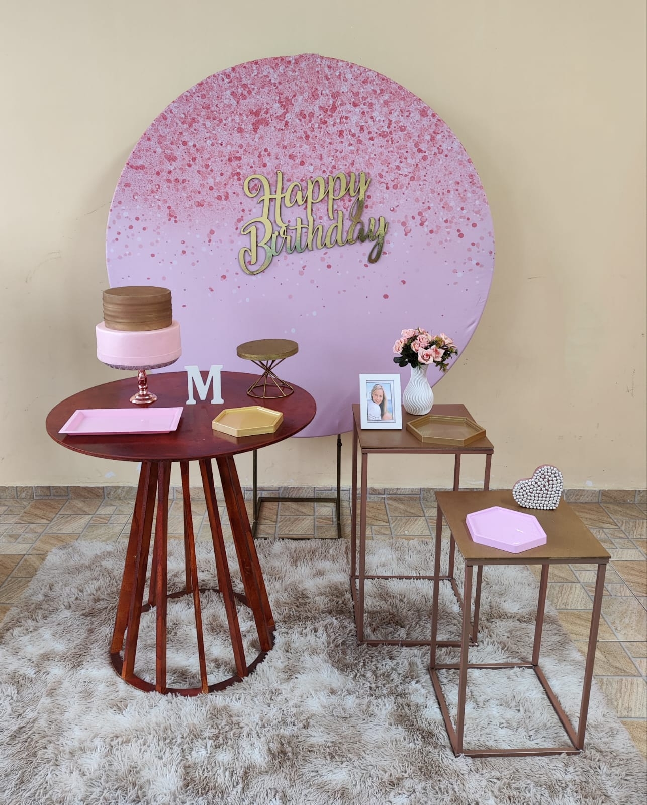 Rosa com glitter Rose Kit Ouro