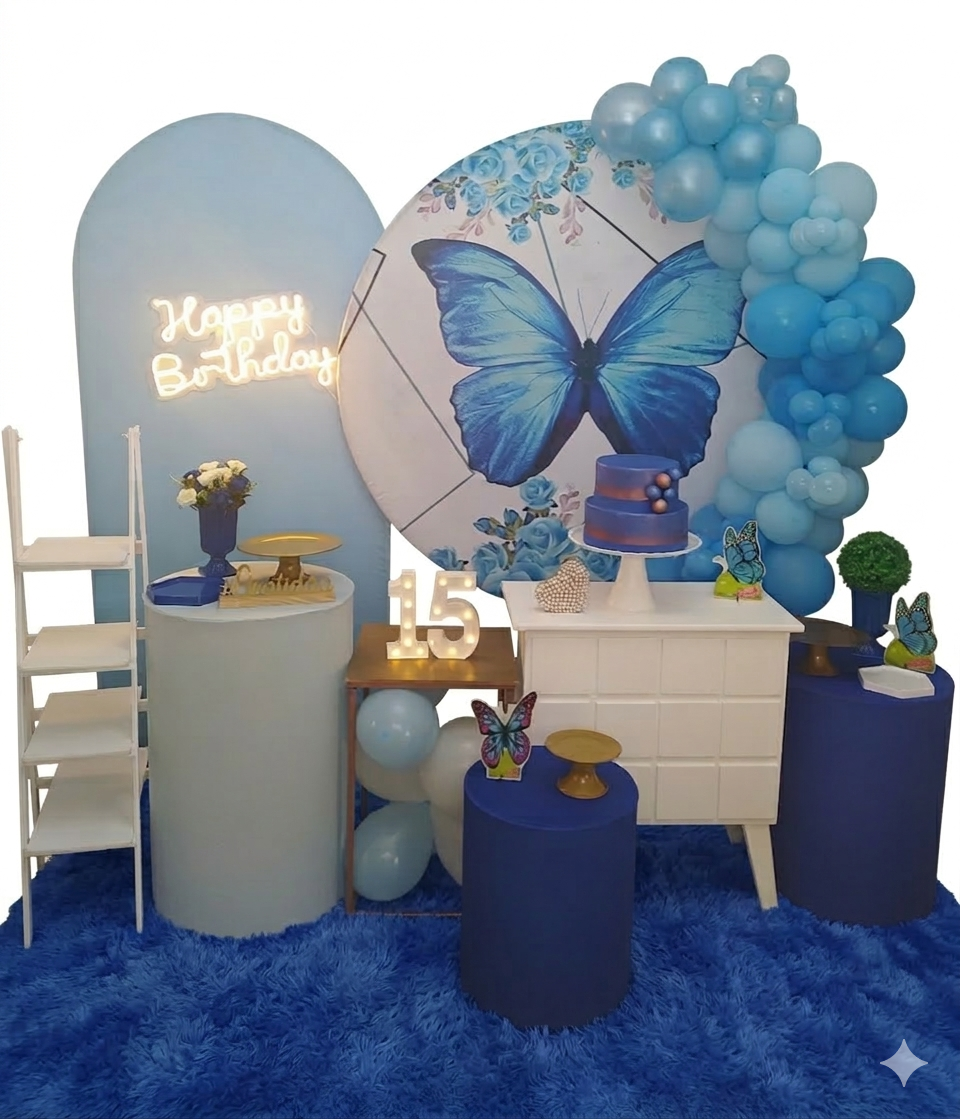 Borboleta Azul Kit Diamante II