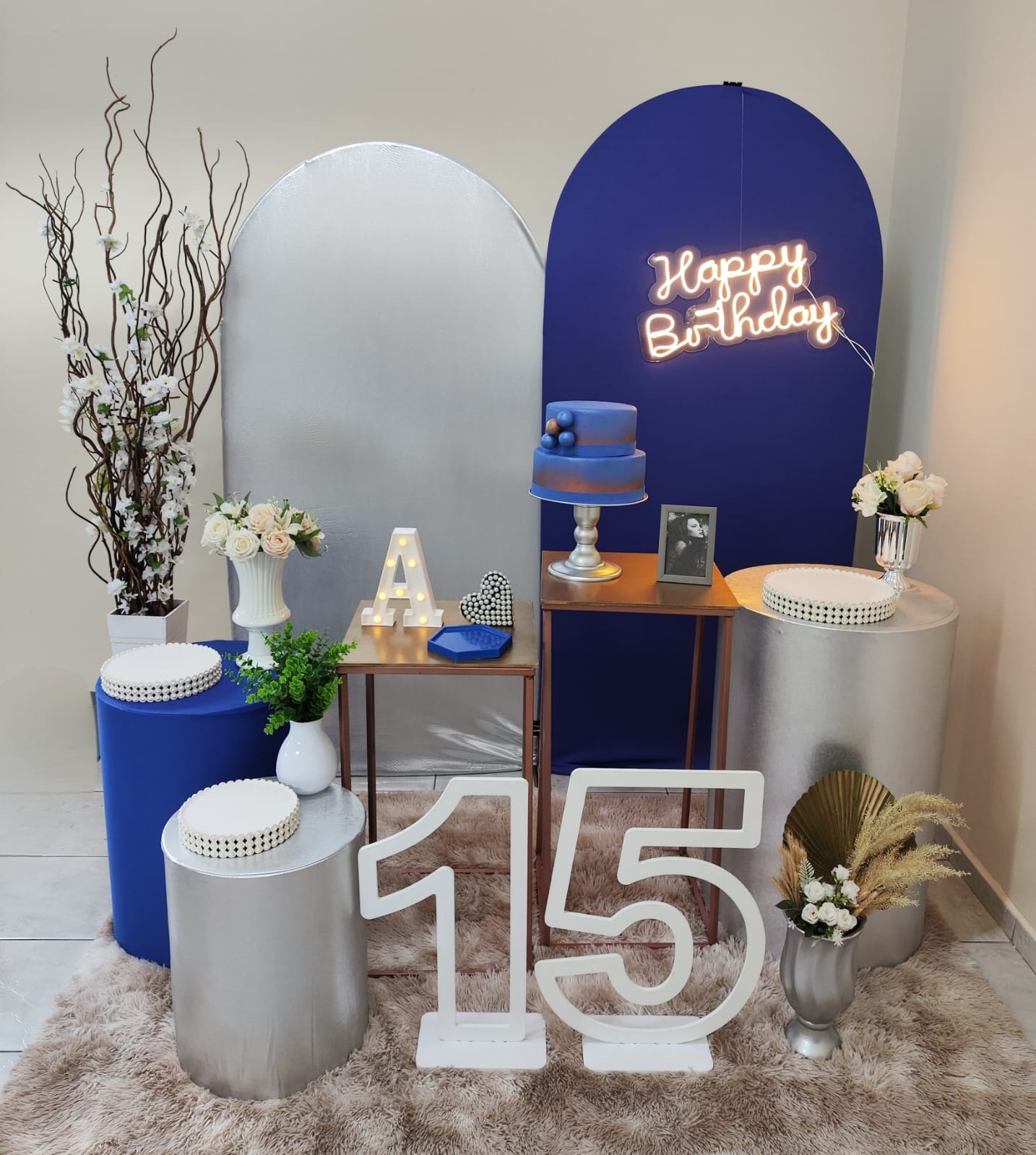 Azul Escuro com Prata Kit  Kit Platino 