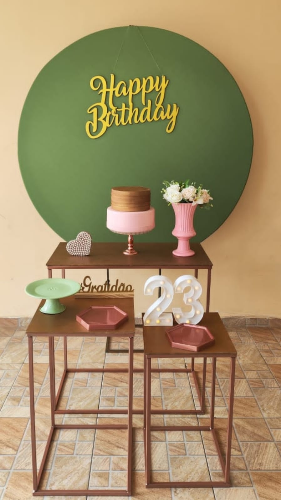 Aniversário Adulto Feminino Verde Eucalípto K