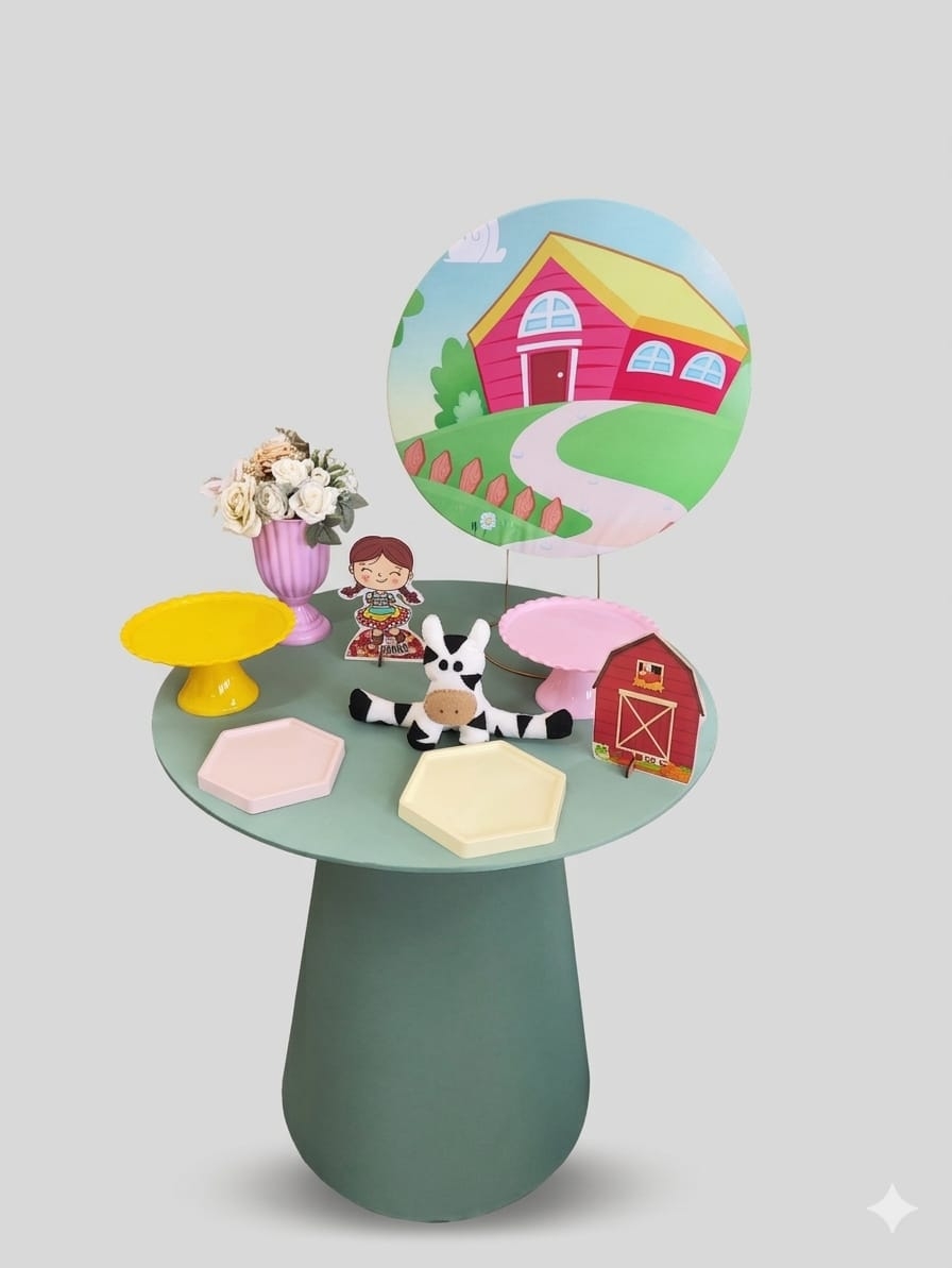 Fazendinha Menina Mini Kit com Mesa Cone