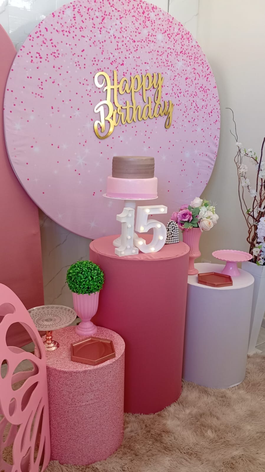 Rosa com glitter Rose Kit Diamante