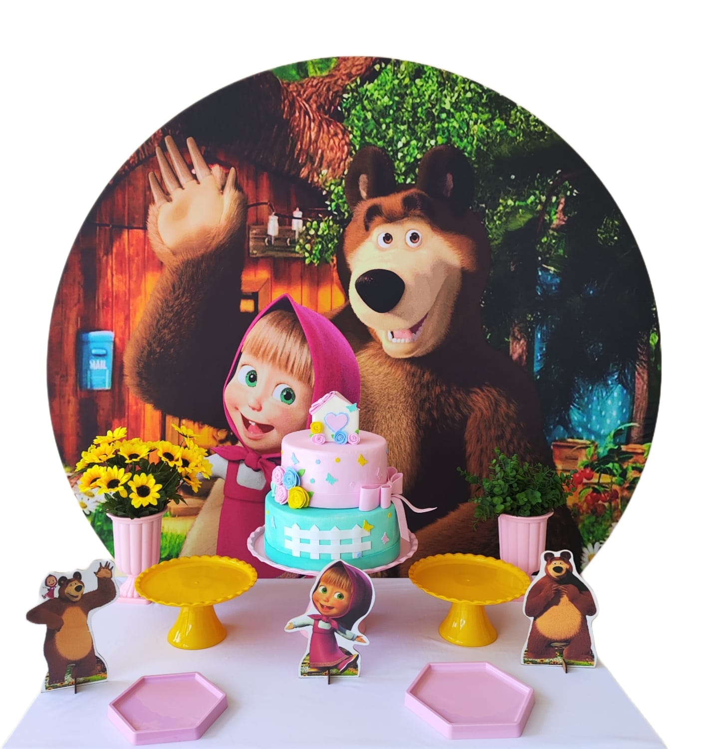 Masha e Urso Menina kit bronze