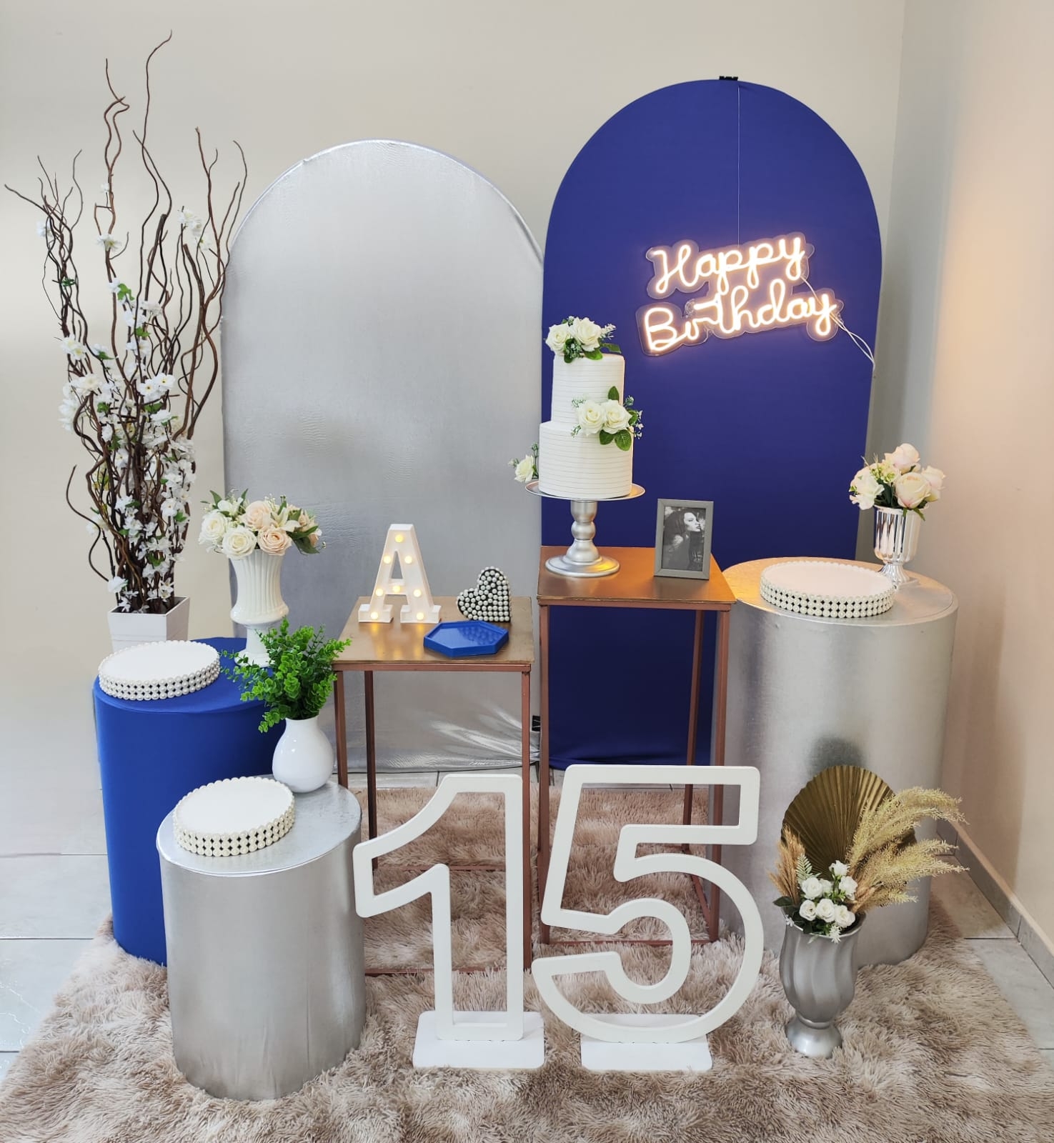 Azul Escuro com Prata Kit  Kit Platino 