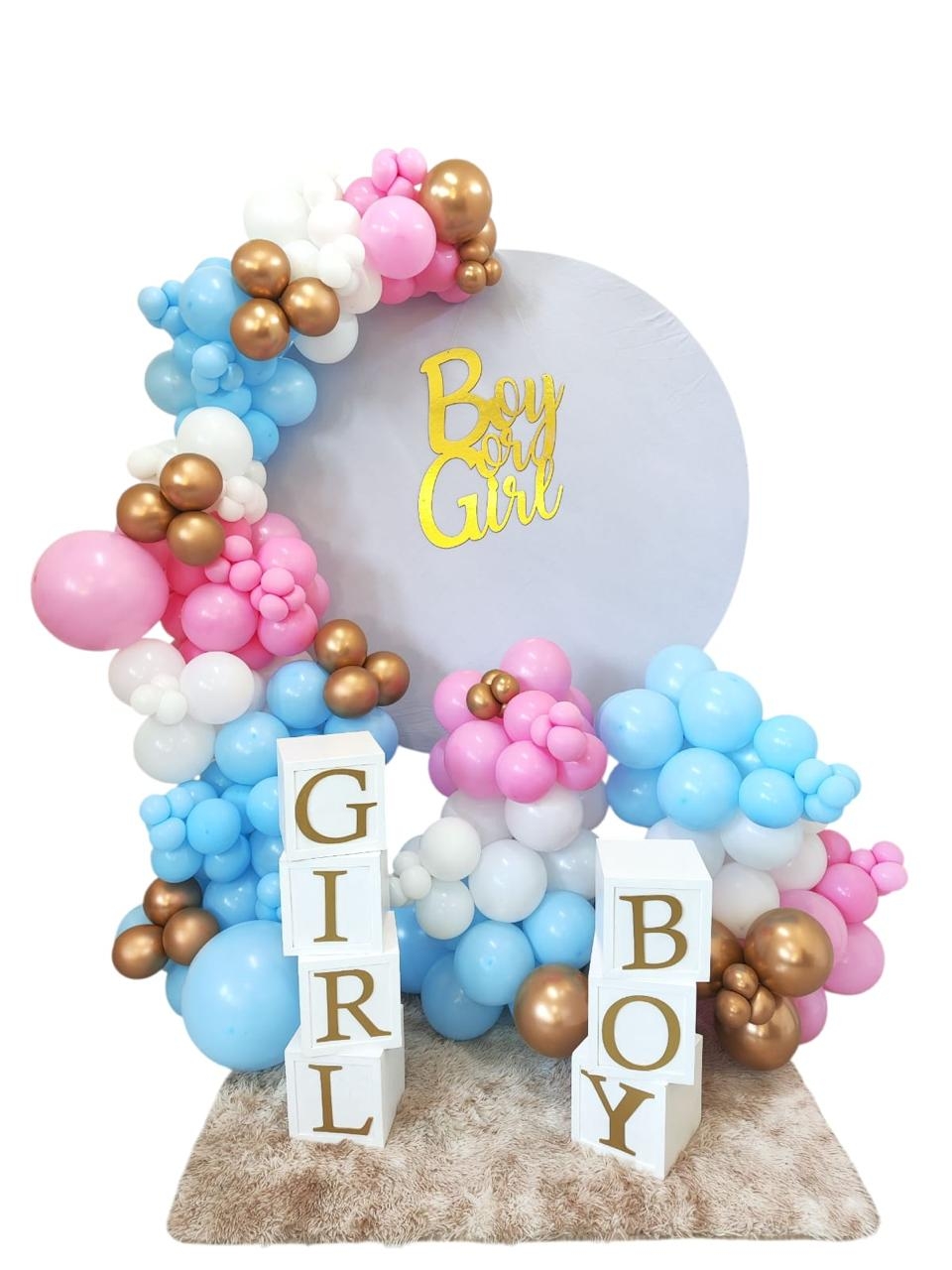 Chá Revelação com Bexigas e Cubos Kit Diamant